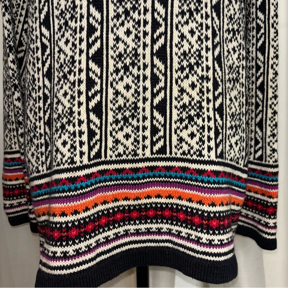 Interim Vintage Y2K Knit Embroidered Floral Ski Sweater - Picture 6 of 14